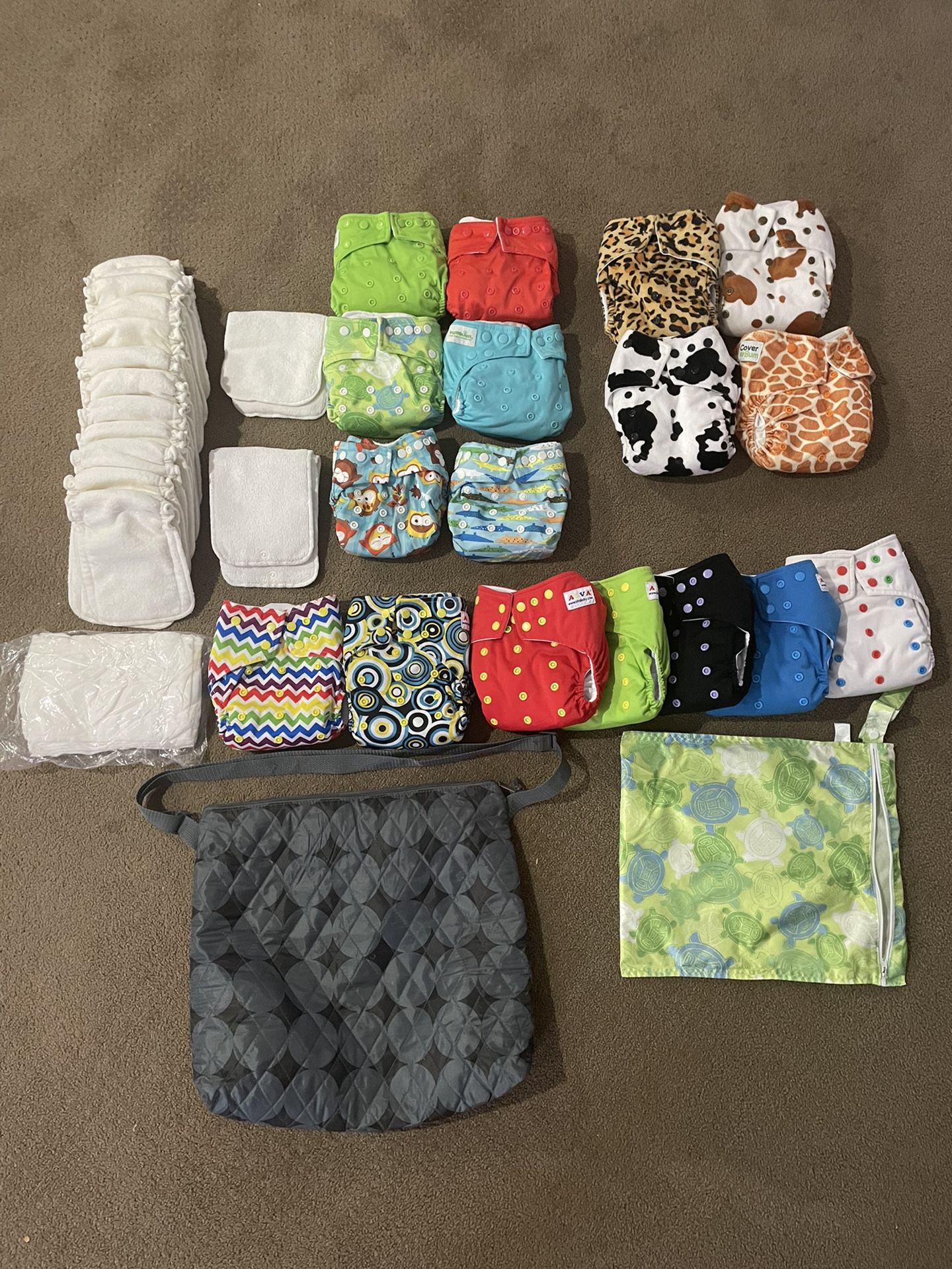 Cloth Diapers Alva, Bumpkins And Cover Bum