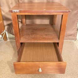 Night Stand Drawer Wooden Storage End Table