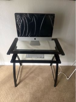 31” wide glass and metal desk new $35