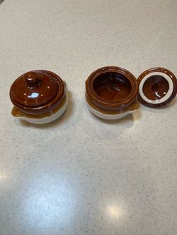 Heavy Ceramic Soup Bowls & Covers