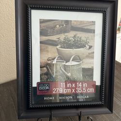 New Michael’s 11 x 14 Brown Wooden Picture Frame with Easel Stand 