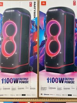 Jbl ultimate Bluetooth Party Speaker.  1100 watts. Brand New SEALED.  Financing Available.