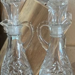 Vintage Dressing and oil Decanters