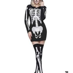 Women’s Halloween skull 💀 costume size small fits 4-6