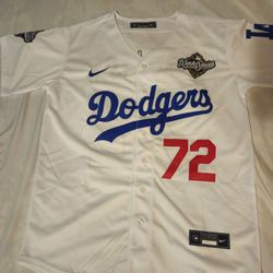 Dodgers Rojas White World Championship Jersey 