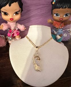 20 inch figaro chain with San Judas pendant