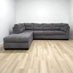 GREY SECTIONAL COUCH SOFA 
