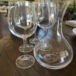 Waterford Wine Glasses and Carafe