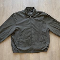 Men’s Vintage Thrifted Bomber Jacket in Army Green