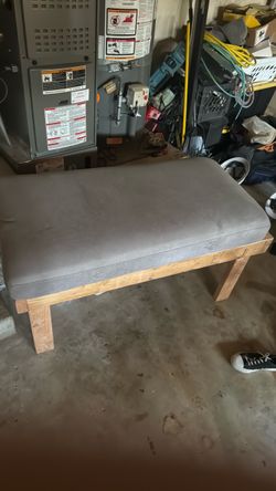 Upholstered Wood Bench Ottoman