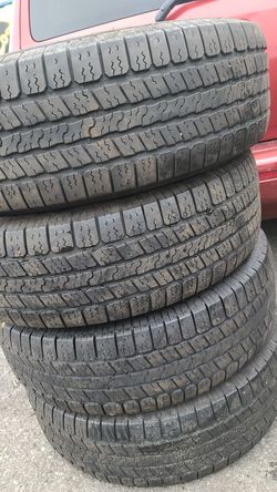 265 70 17 (4) HIGH TREAD all season used tires FREE install GOOD YEAR