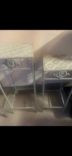 Metal side tables