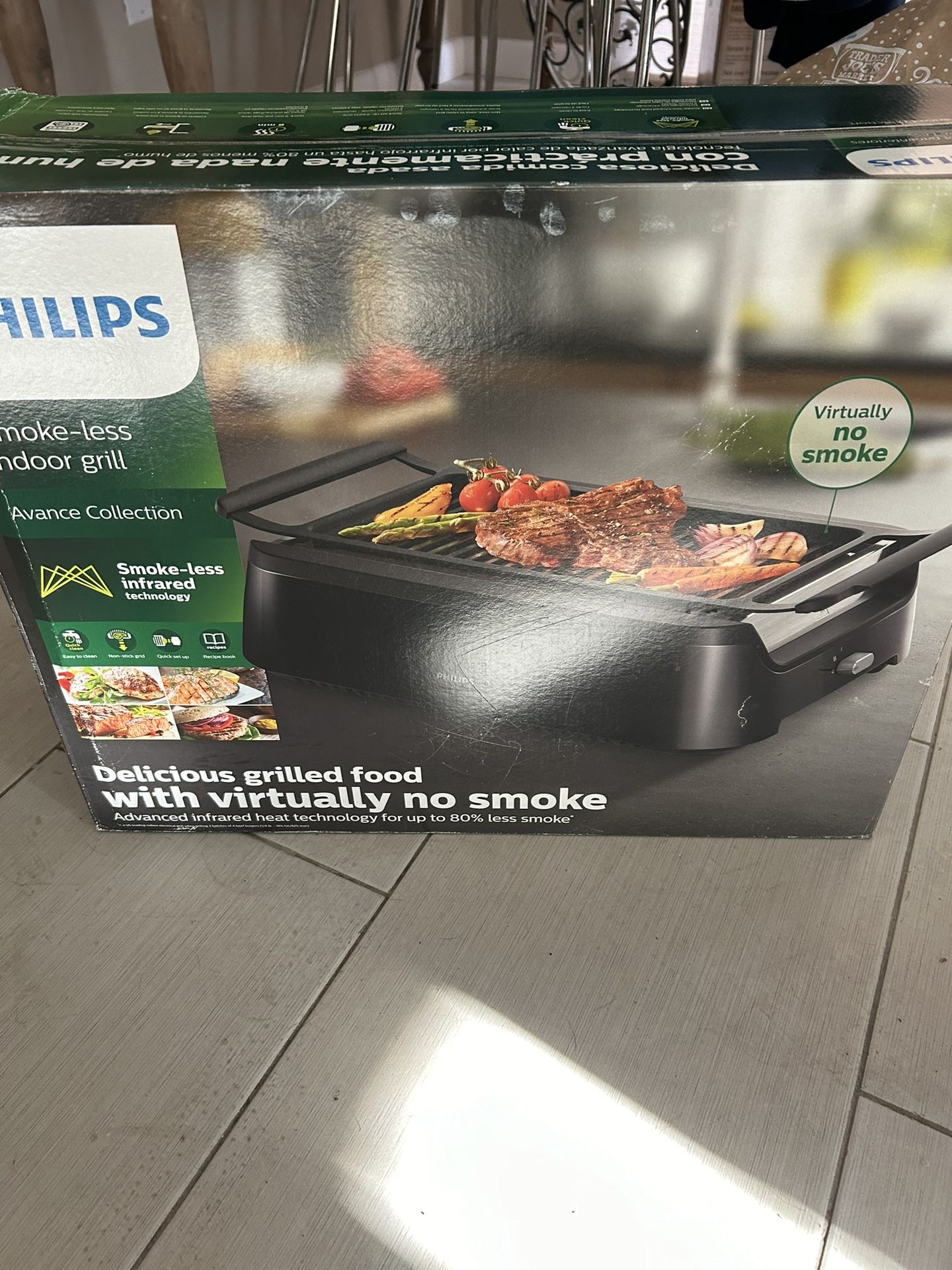 Philips Indoor Smokeless Electric BBQ Grill New In Box