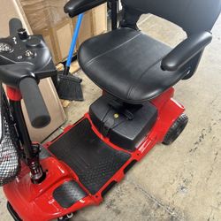 4 Wheel Mobility Scooter - Electric Powered Wheelchair Device - Compact Heavy Duty Mobile for Travel, Adults, Elderly - Long Range Power Extended Bat