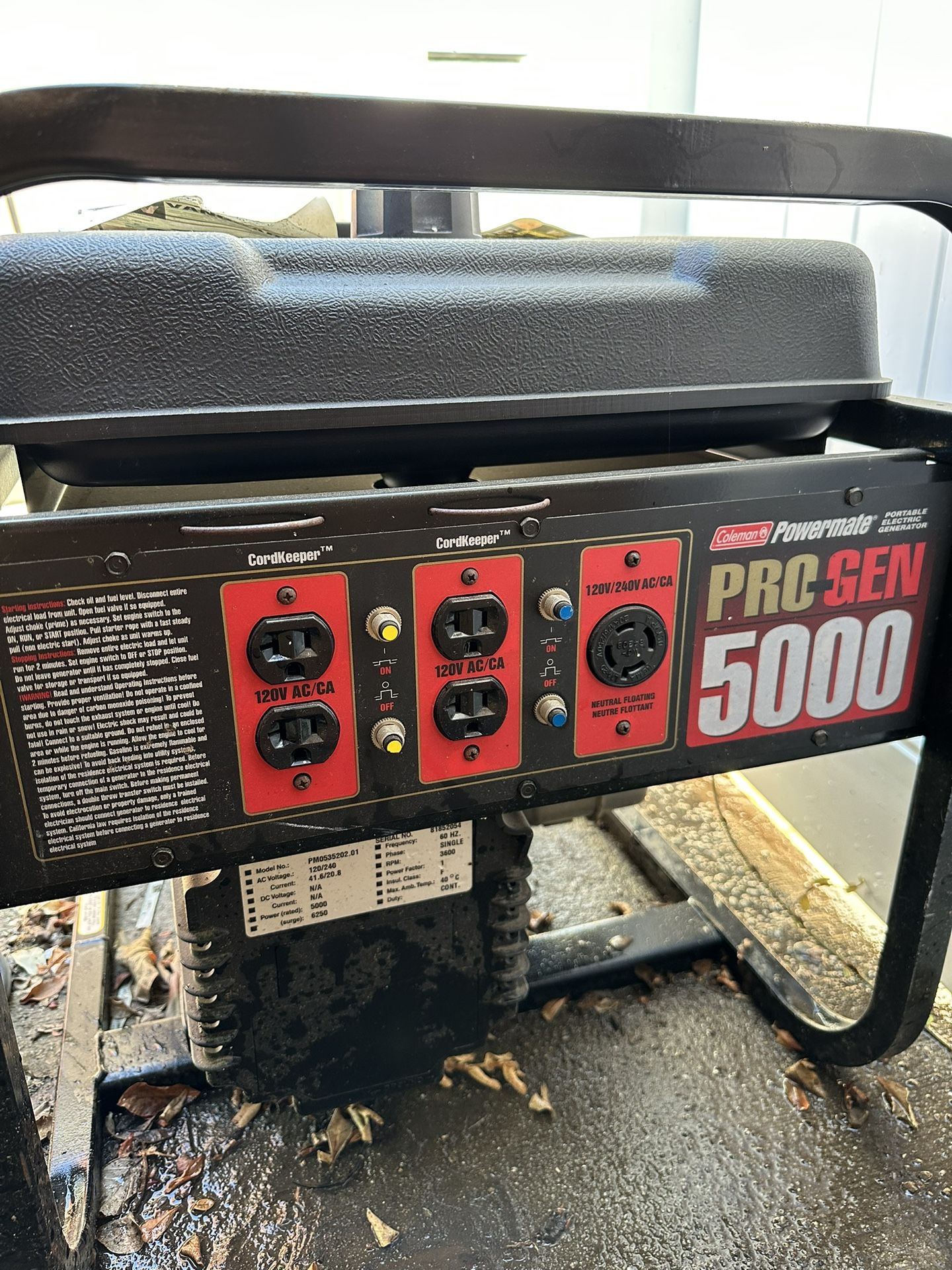 Coleman Generator 5000