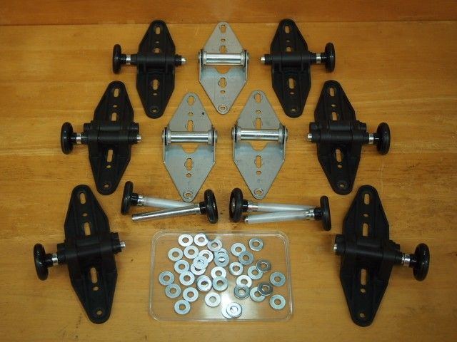 custom garage door hinges/rollers quiet silent noiseless complete set hinge kit