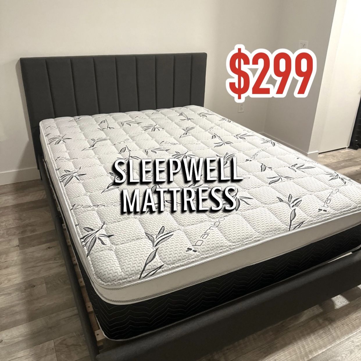 Queen Bed Frame With Mattress 