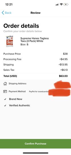 Supreme hanes tagless tees 3 pack S