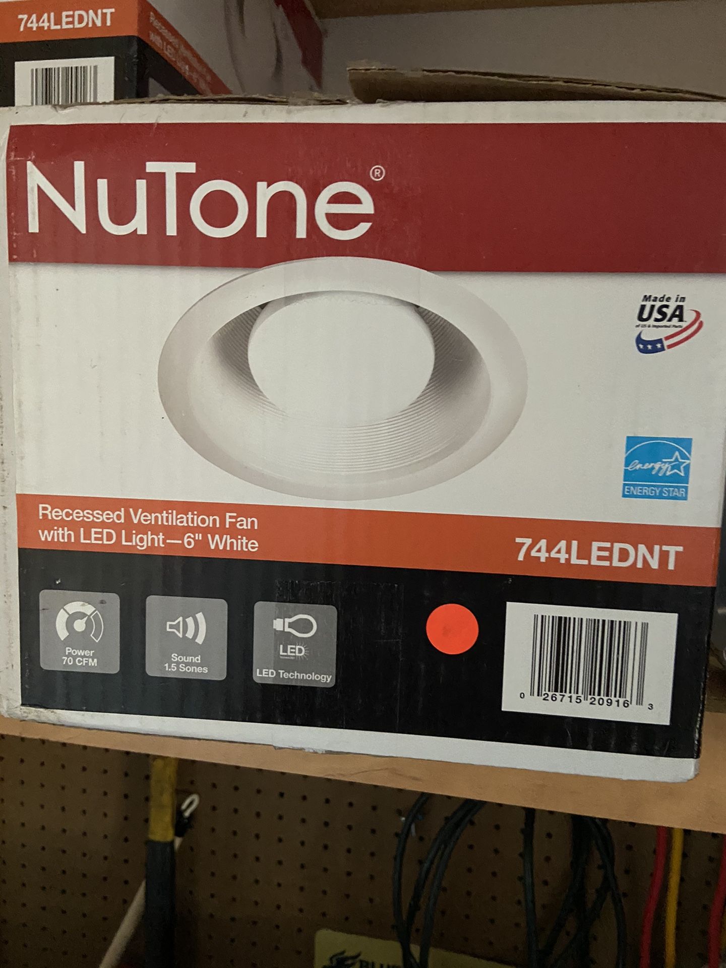 PRICE REDUCED!!!! 70 CFM Recessed Ceiling Bathroom Exhaust Fan with LED Light, ENERGY STAR*