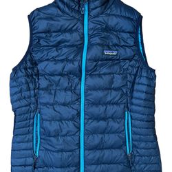 Patagonia Blue Nano Puff Primaloft Light Zip Puffer Vest Women’s Medium