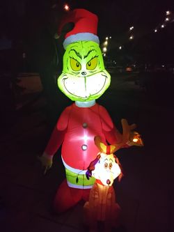 Christmas 6FT Grinch with Max Airblown Inflatable