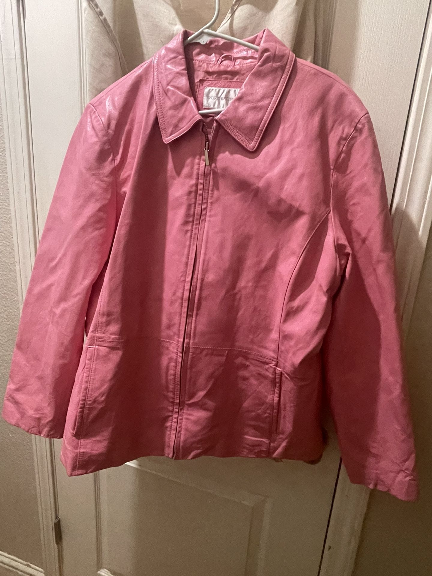 Pink Leather Jacket 