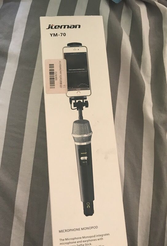 Jteman YM-70 Selfie Microphone for iPhone/ Android : Karaoke, personal blogging