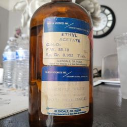 Vintage  Medical Bottle 16 Oz  Ethyl Acetate
