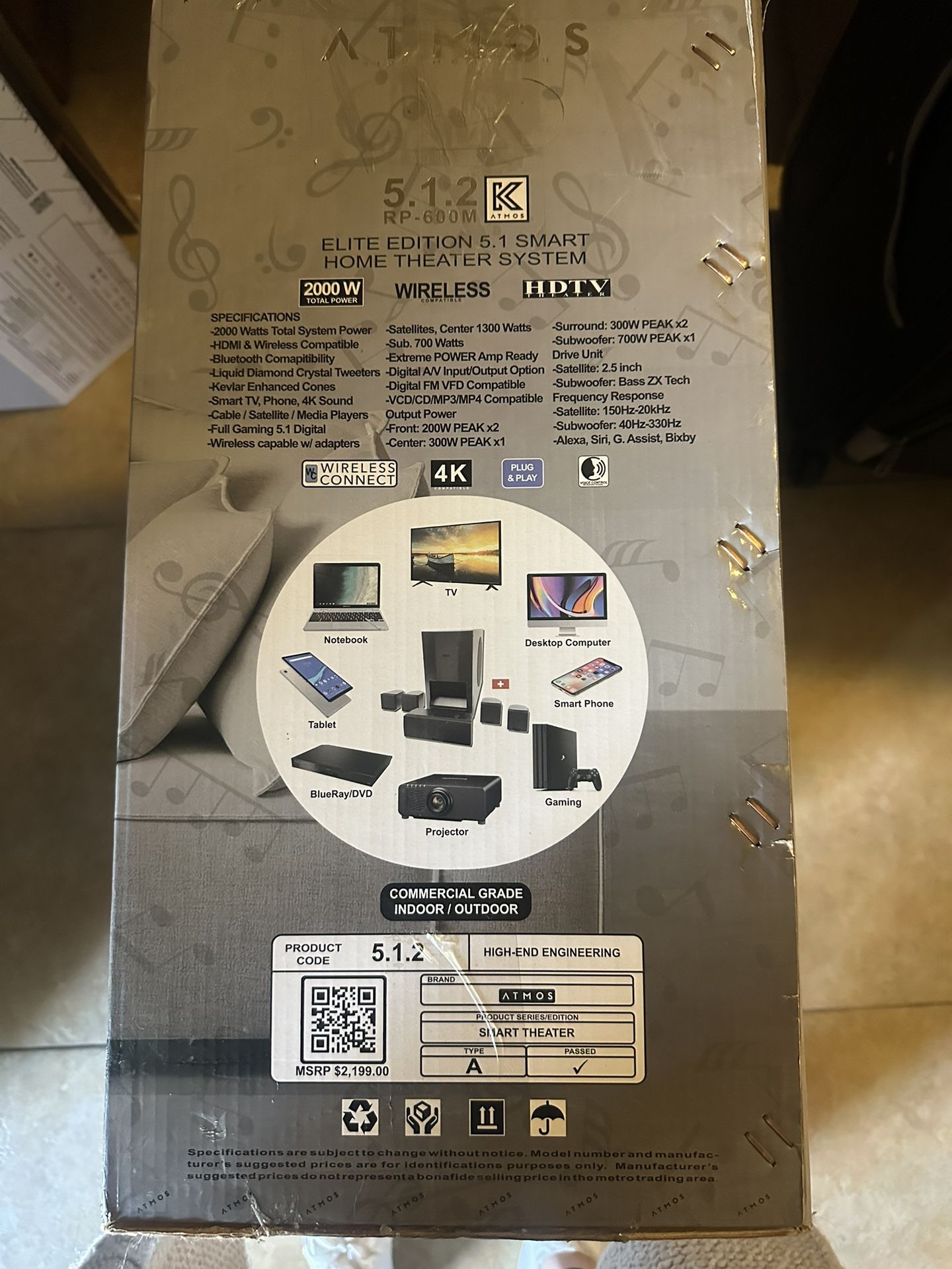 ๐ถ ATMOS Elite Edition 5.1.2 Smart Home Theater System โ BRAND NEW! ๐ถ