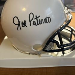 Joe Paterno signed mini helmet