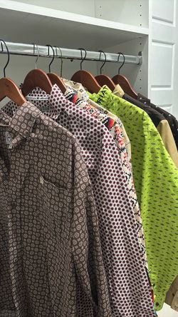 Lot of Mixed Pattern Button-Up Shirts