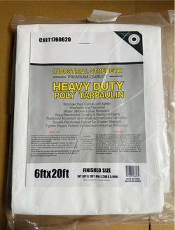 Heavy Duty Waterproof Poly Tarp 20 ft x 6 ft – Outdoor Cover
