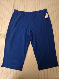Basic Editions Blue Capri Leggings