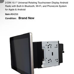 LinksWell  TA-UVDD10-1RR-4C 2-DIN 10.1" Universal Rotating Touchscreen Display Android Radio with Built-In Bluetooth, Wi-Fi, and PhoneLink System