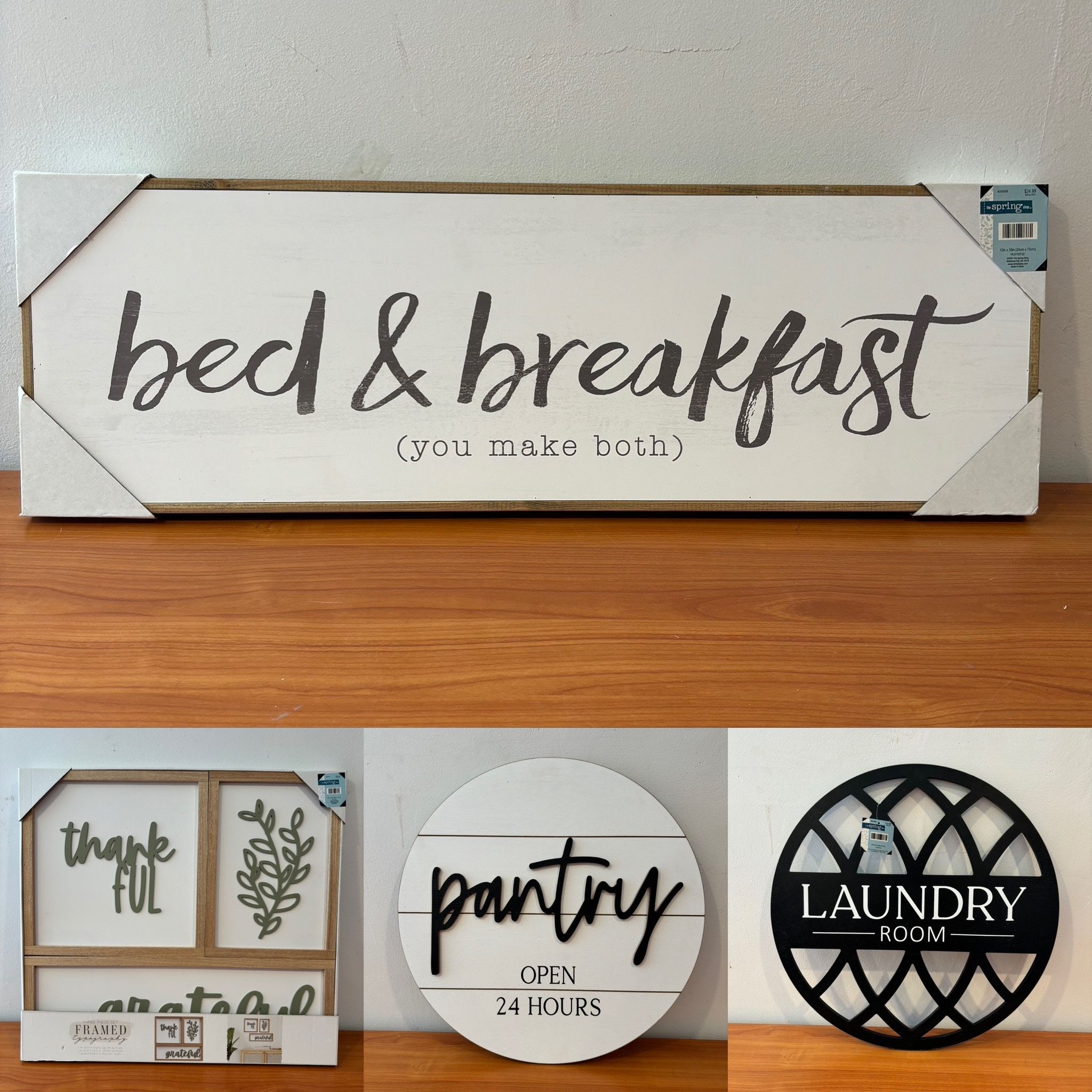 Home decoration signs, Laundry, pantry, dining frames