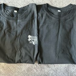 2 new Mens size large short sleeve custom T shirts. 2 shirts 1 price.