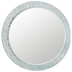 Decor Wonderland Molten 27.6-in x 27.6-in Silver Round Frameless Bathroom Vanity Mirror 