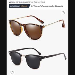 Round Polarized Sunglasses for Women Men Retro Womens Sunglasses Uv Protection