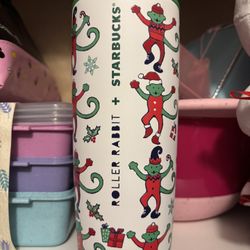 STARBUCKS X ROLLER RABBIT Stainless Steel Tumbler/Cup Holiday Christmas 2025