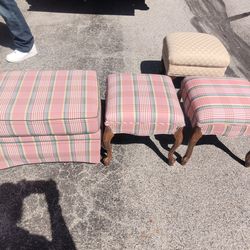 Queen Ann style ottoman set