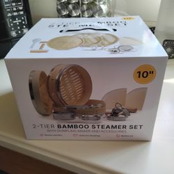 10 Pc. Bamboo Steamer Set