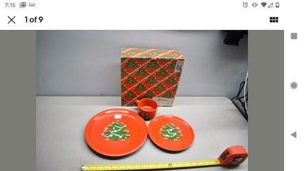 NOS 3 Piece Place Setting Waechtersbach Dinnerware Christmas / XMAS Tree Germany