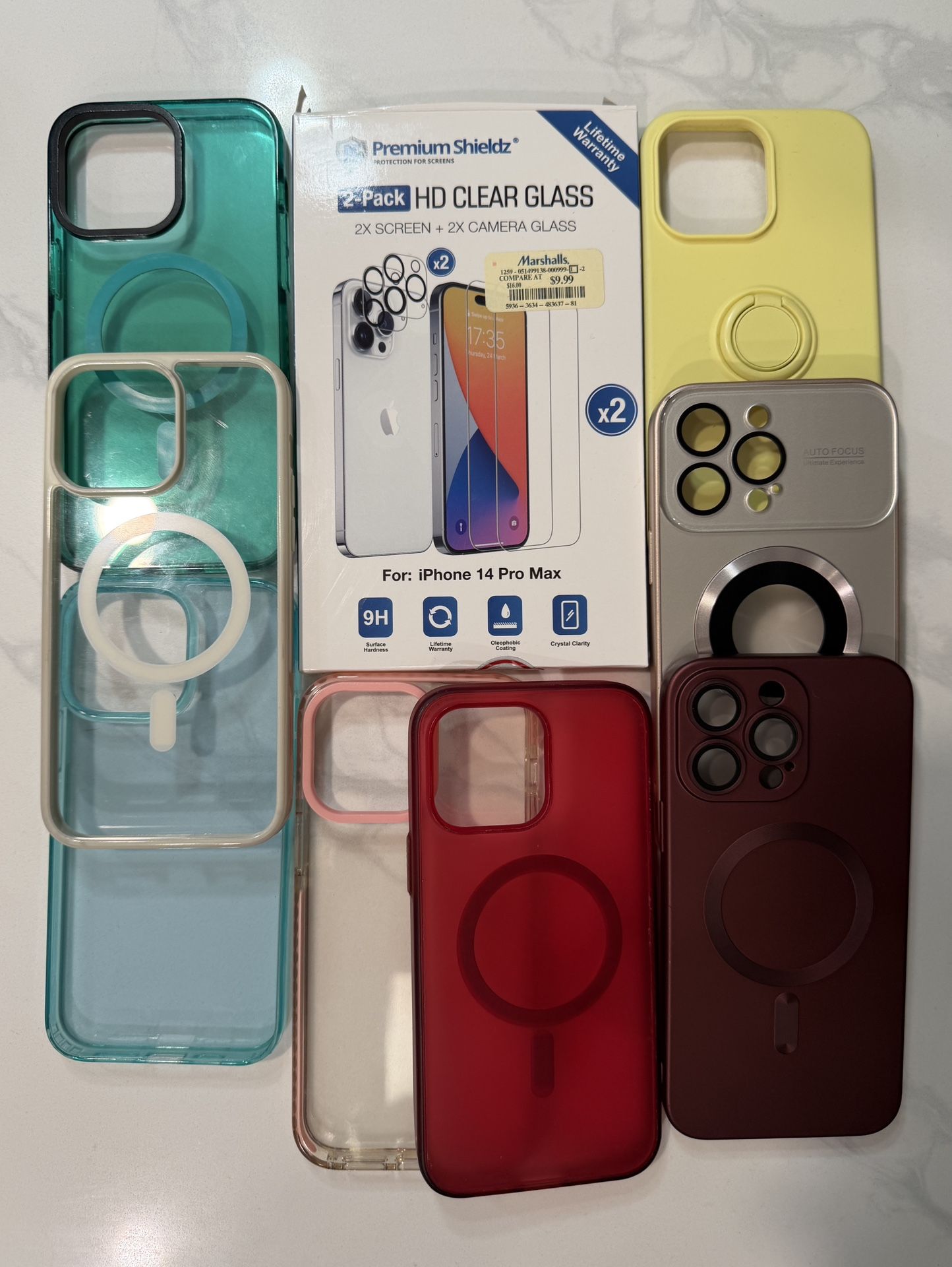 iPhone 14 Pro Max Cases & 2 Screen Protectors & Camera Glass Protectors 