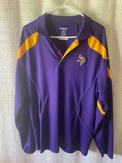 Reebok Minnesota Vikings Long Sleeve Polo Shirt