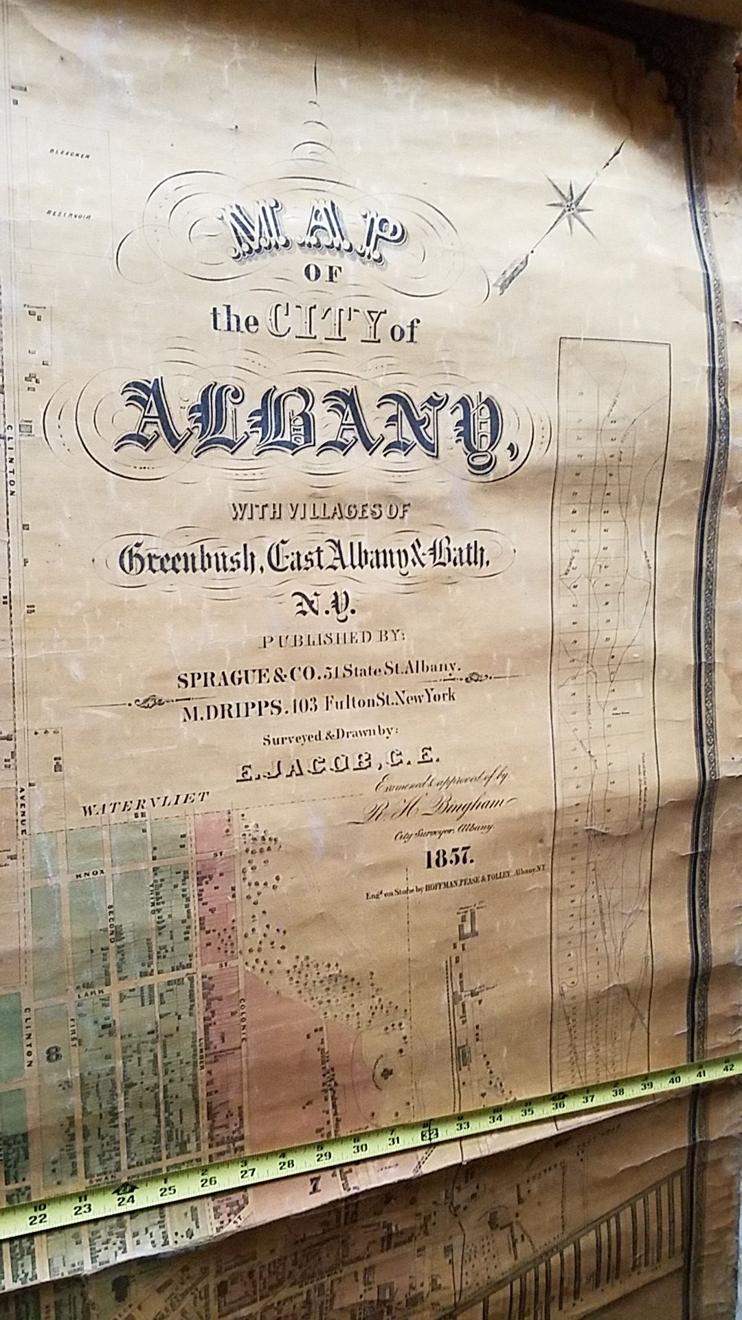 Rare 1857 map of Albany $1000