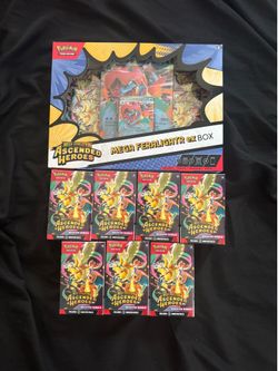 Pokemon tcg Ascended Heroes 7x booster bundles and 1 ex box