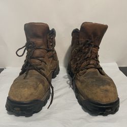 Rocky Waterproof Steel Toe Work Boot men’s Brown Size 12m has wear