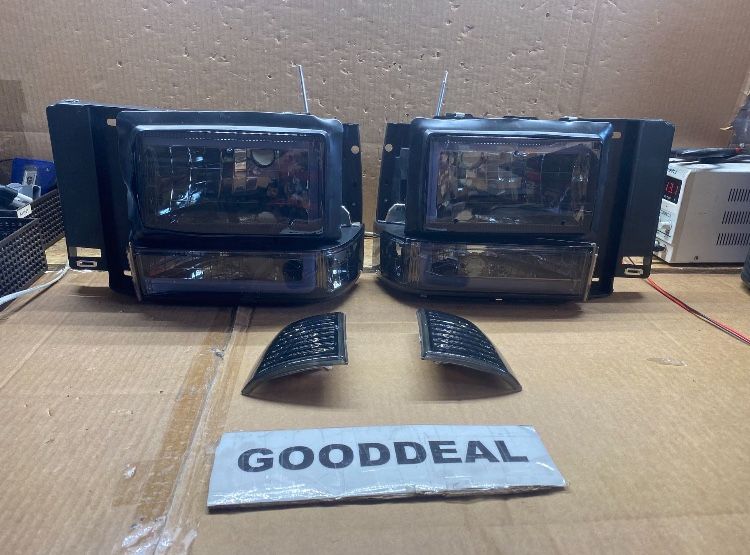 #194 Fit 91-94 Ford Explorer C-Styling LED DRL Headlights Bumper Corner Lamps Set