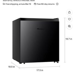 Hisense Mini Fridge 1.6 Cu Ft – Ideal Office or Dorm Refrigerator