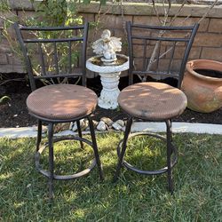 Pair of Metal Bar Stools